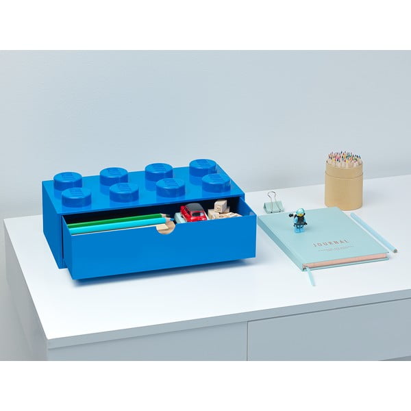 Niebieski pojemnik z szufladką LEGO®, 31x16 cm-image-1