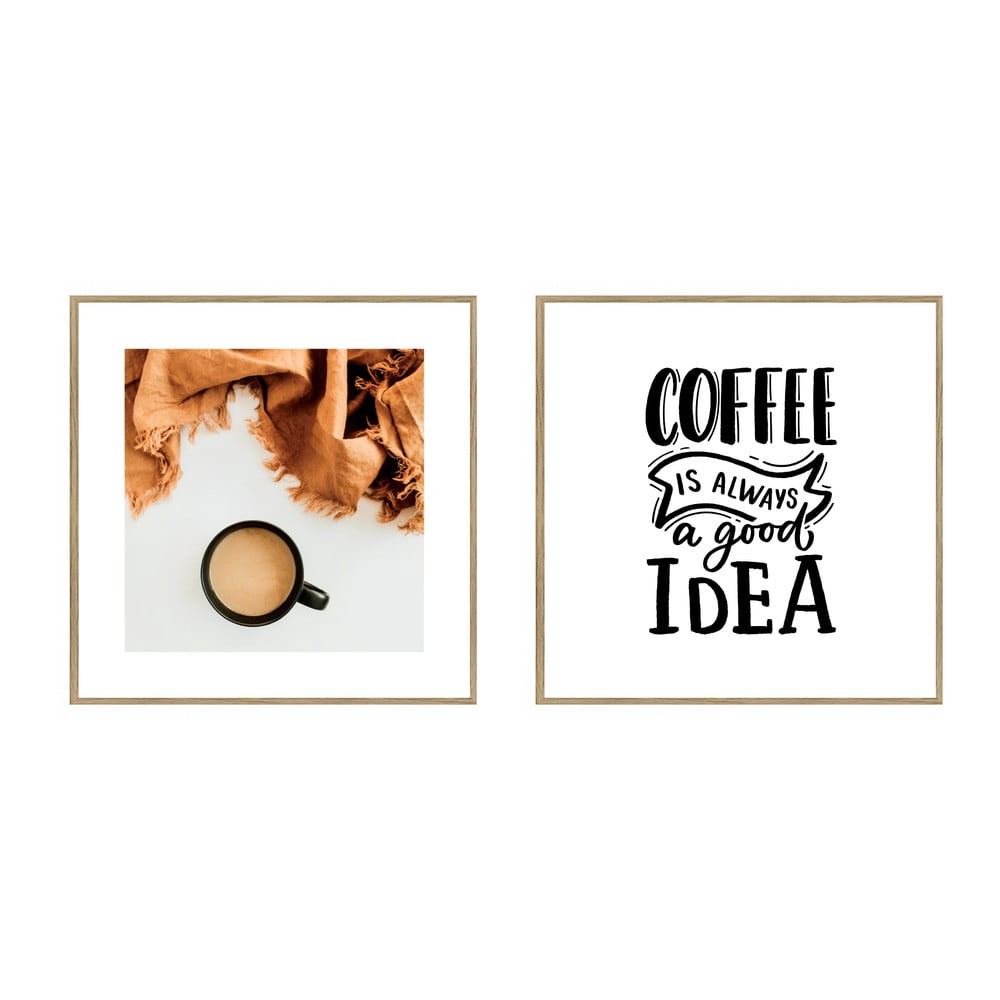 Obrazy zestaw 2 szt. 20x20 cm Coffee – knor