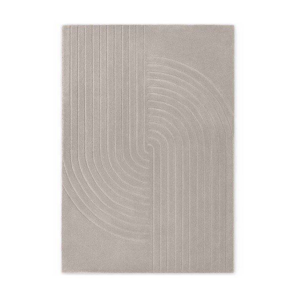 Jasnoszary wełniany dywan tkany ręcznie 80x150 cm Arcura – Vikosa