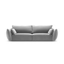 Jasnoszara aksamitna sofa 208 cm Vanda – Mazzini Sofas