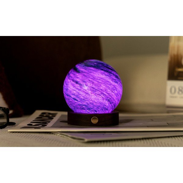Ciemnobrązowa/w ciemnym naturalnym kolorze dekoracja świetlna na USB ø 8 cm Stellar Ocean – Gingko-image-3