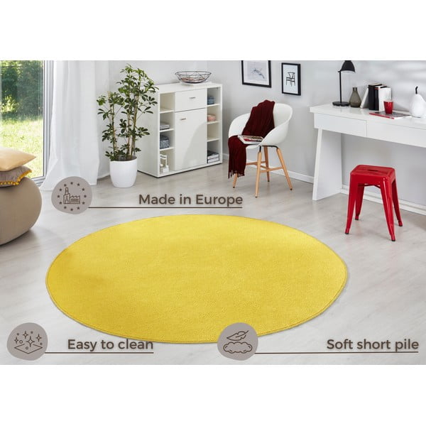 Żółty okrągły dywan ø 200 cm Fancy – Hanse Home-image-4