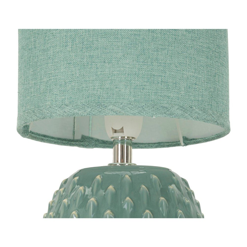 Jasnoniebieska lampa stołowa ceramiczna z tekstylnym kloszem (wysokość 27 cm) Pontus – Mauro Ferretti (zdjęcie 5)