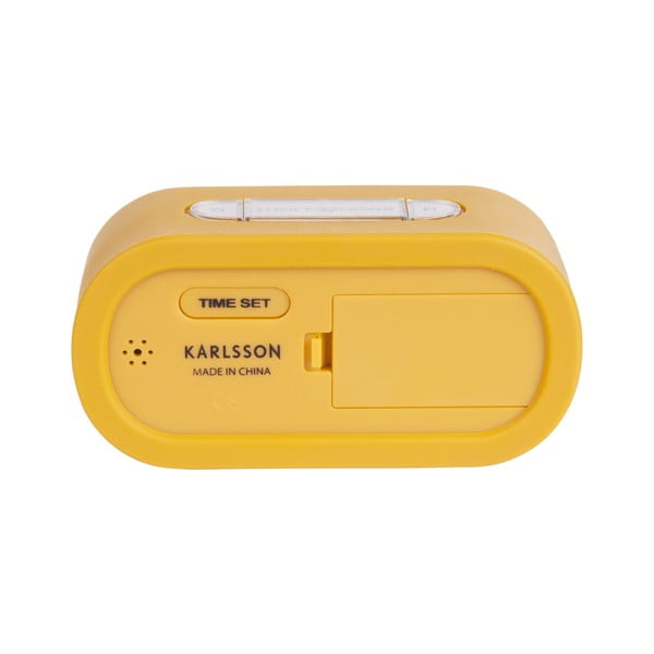 Żółty budzik z gumową obudową Karlsson Gummy-image-2
