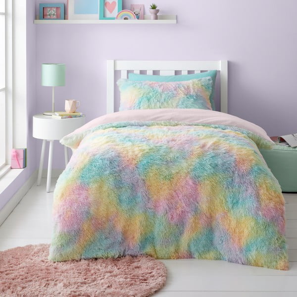 Pościel dziecięca jednoosobowa z mikropluszu 135x200 cm Rainbow Cuddly – Catherine Lansfield