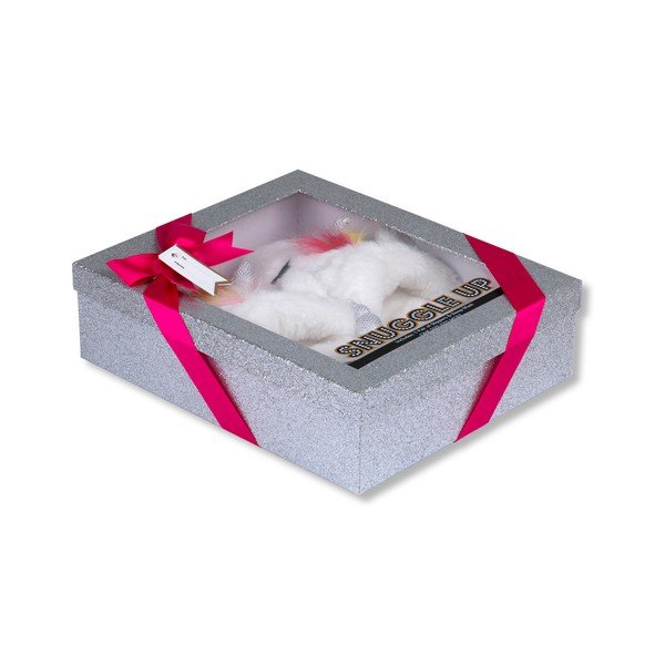 Komplet puszystych pantofli i maski do spania Tri-Coastal Design Unicorn-image-2