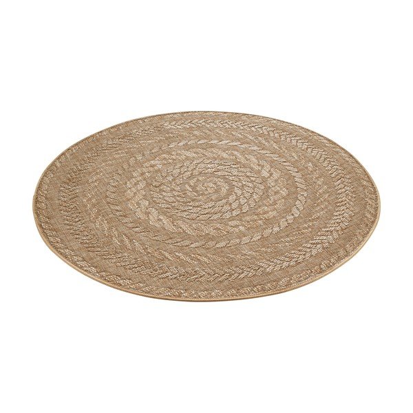 Beżowy okrągły dywan odpowiedni na zewnątrz ø 200 cm Almendro – Hanse Home-image-3
