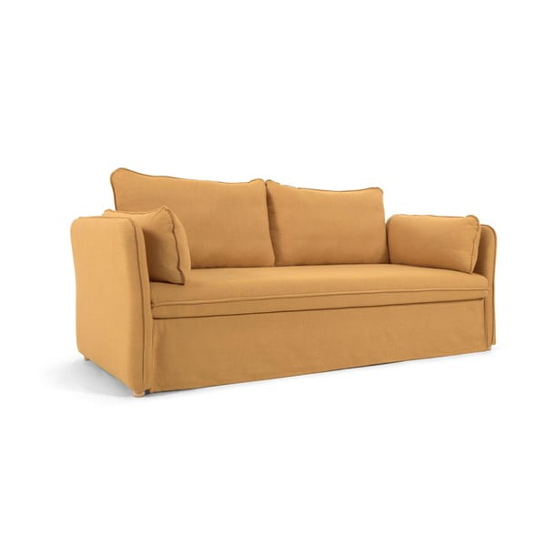 Musztardowa rozkładana sofa 210 cm Tanit – Kave Home-image-2