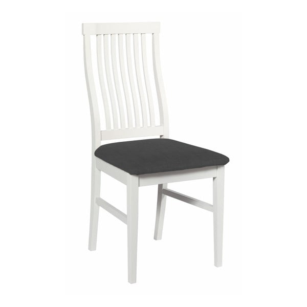 Zestaw 2 białych krzeseł z szarym obiciem Folke Kansas