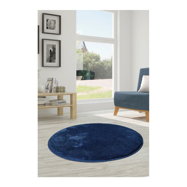 Ciemnoniebieski dywan Milano, ⌀ 90 cm