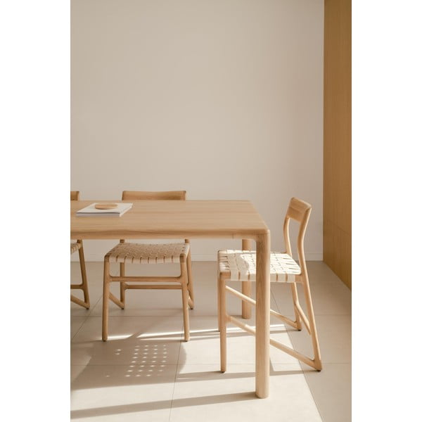 Stół z litego drewna dębowego 90x200 cm Derven – Gazzda-image-1