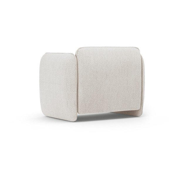 Kremowy fotel z tkaniny szenilowej Georgia – Micadoni -image-3