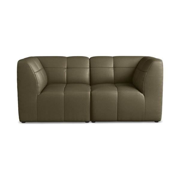 Sofa z imitacji skóry w kolorze khaki 180 cm Aloha – Makamii