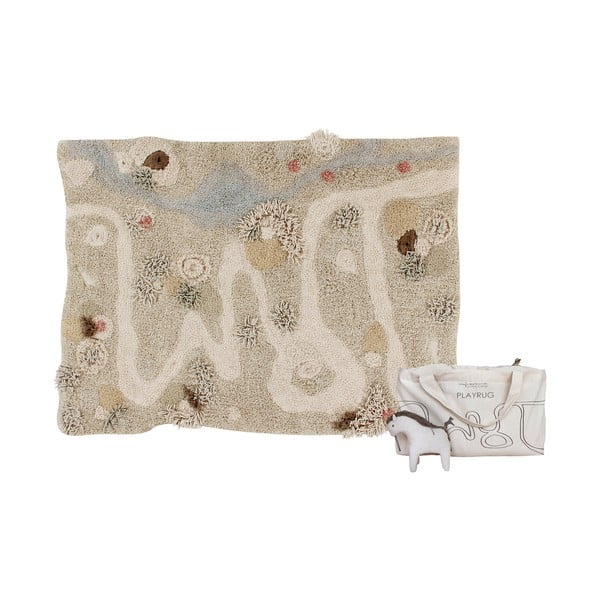 Beżowy bawełniany dziecięcy dywan do zabawy 120x160 cm Path of Nature – Lorena Canals-image-3