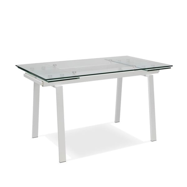 Rozkładany stół do jadalni z białą konstrukcją Design Twist Jersey