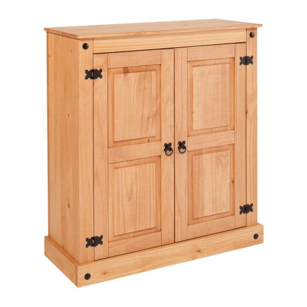 Naturalna 2-drzwiowa szafka z litego drewna 13Casa Perla