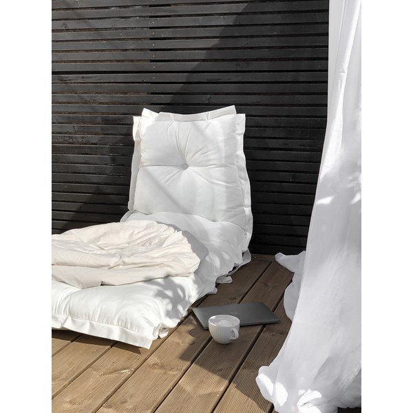 Biały wielofunkcyjny futon odpowiedni na zewnątrz Karup Design OUT™ Sit&Sleep White-image-1