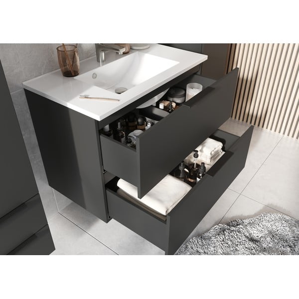 Antracytowy zestaw łazienkowy Crandon – Germania-image-1