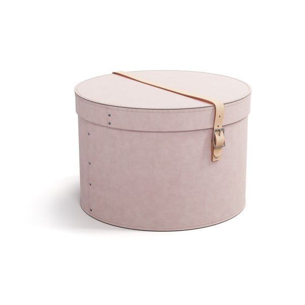 Jasnoróżowe kartonowe pojemniki zestaw 2 szt. z pokrywką ø 37,5x25 cm Rut Restore Paper Laminate – Bigso-image-3