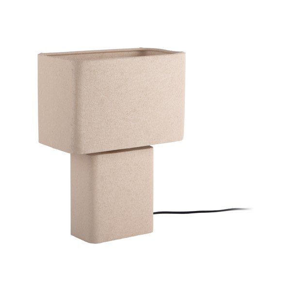 Beżowa metalowa lampa stołowa (wysokość 33 cm) Boaz Recto – Leitmotiv