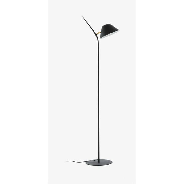 Czarna lampa stojąca z metalowym kloszem (wysokość 152 cm) Aurelia – Kave Home-image-3