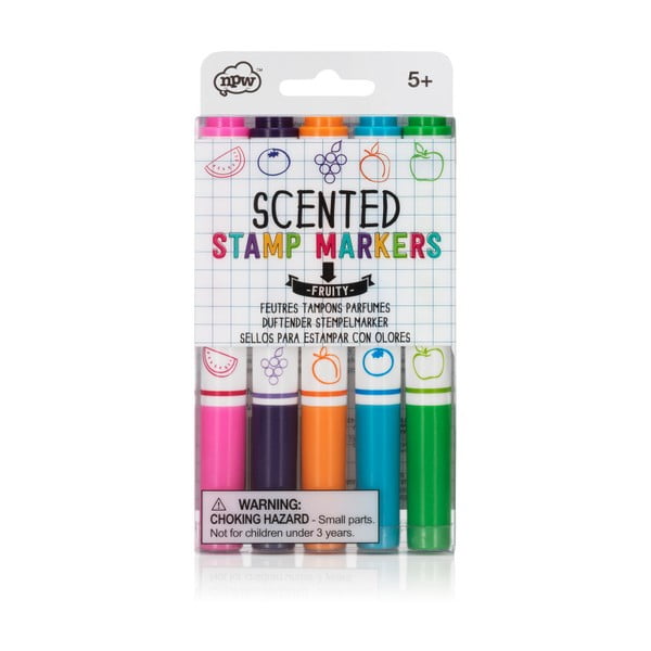 Zestaw 5 pachnących długopisów żelowych NPW Multi Colour Pastel Gel Pen