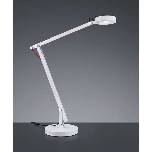 Biała lampa stołowa LED z elastyczną konstrukcją (wysokość 90 cm) Amsterdam – Trio-image-1