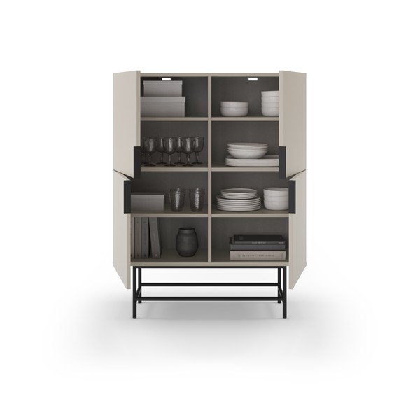 Kremowa szafka 100x128 cm Eldia – Marckeric-image-3