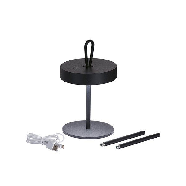 Czarna lampa stołowa LED (wysokość 47 cm) Dord – Fischer & Honsel-image-2