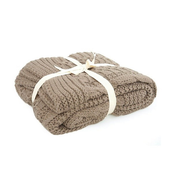 Brązowa narzuta Homemania Decor Teto, 130x170 cm-image-1