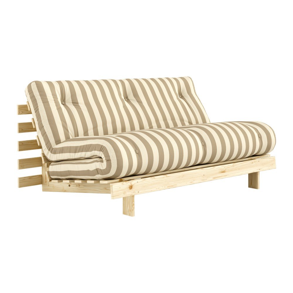Beżowa/kremowa rozkładana sofa 160 cm Roots – Karup