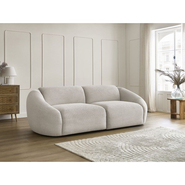 Beżowa sztruksowa sofa 250 cm Tina – Bobochic Paris-image-1
