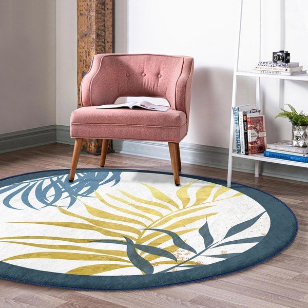 Okrągły dywan odpowiedni do prania i robotów sprzątających ø 120 cm Comfort – Mila Home-image-4