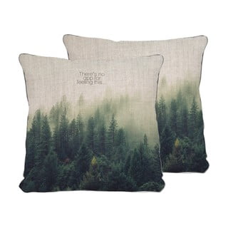 Zielono-beżowa poduszka Tierra Bella No App, 45x45 cm