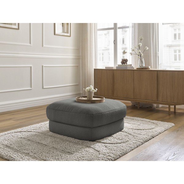 Ciemnoszary podnóżek z materiału bouclé Leonore – Bobochic Paris-image-3