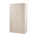 Jasnoszara szafa z litego drewna sosnowego 110x200x57 cm Rain – WOOOD