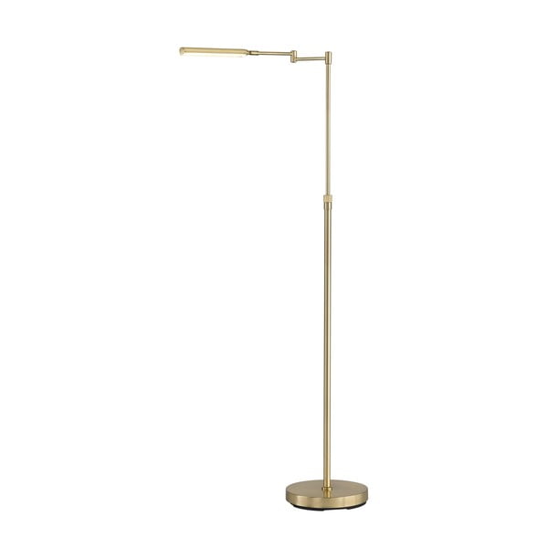 Lampa stojąca LED w kolorze złota z metalowym kloszem (wysokość 130 cm) Nami – Fischer & Honsel