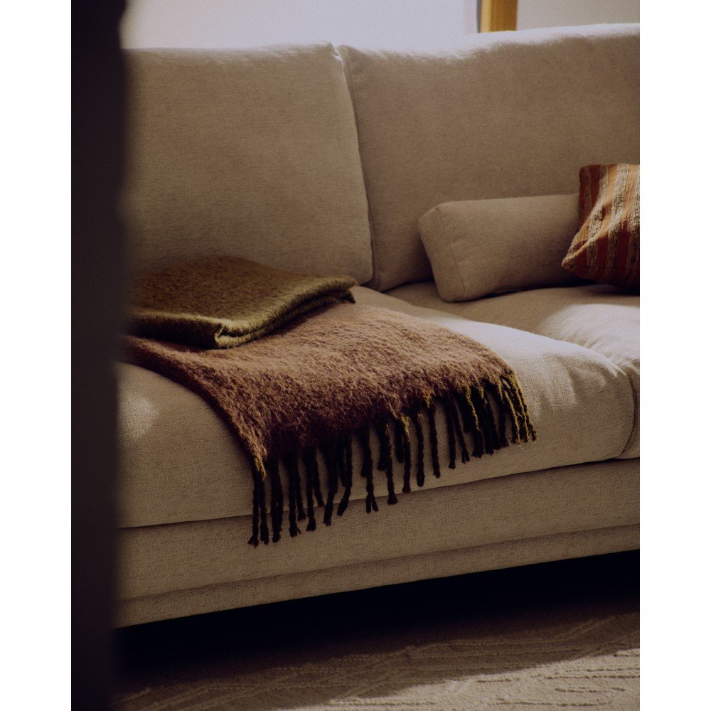 Beżowa sofa z tkaniny szenilowej 240 cm Veliro – Kave Home (zdjęcie 10)