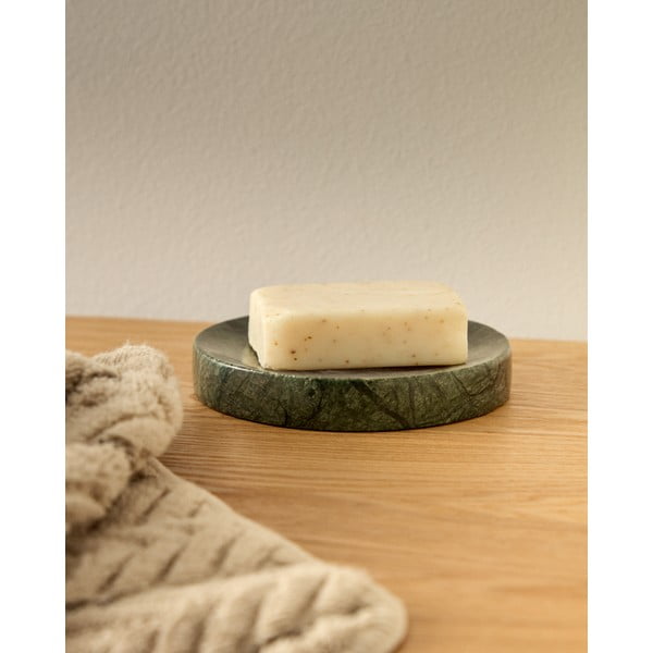 Ciemnozielona marmurowa mydelniczka Elenei – Kave Home-image-1