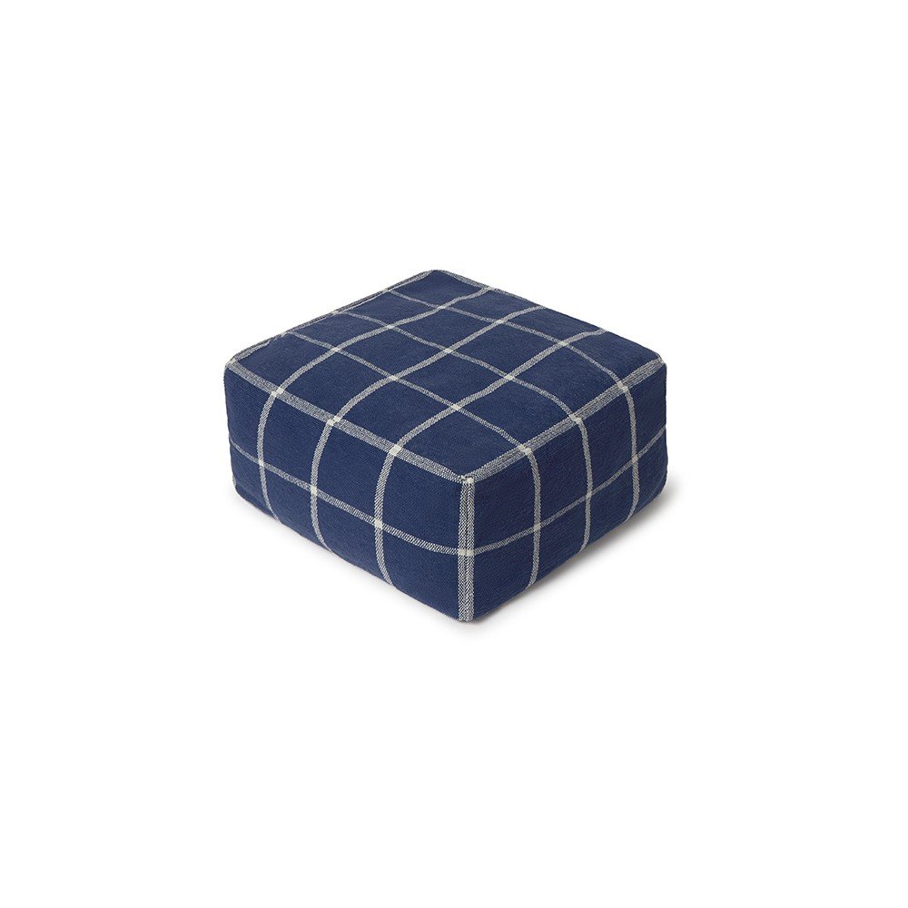 Ciemnoniebieski puf Geo Block – Lorena Canals