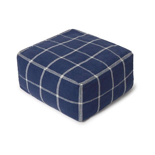 Ciemnoniebieski puf Geo Block – Lorena Canals