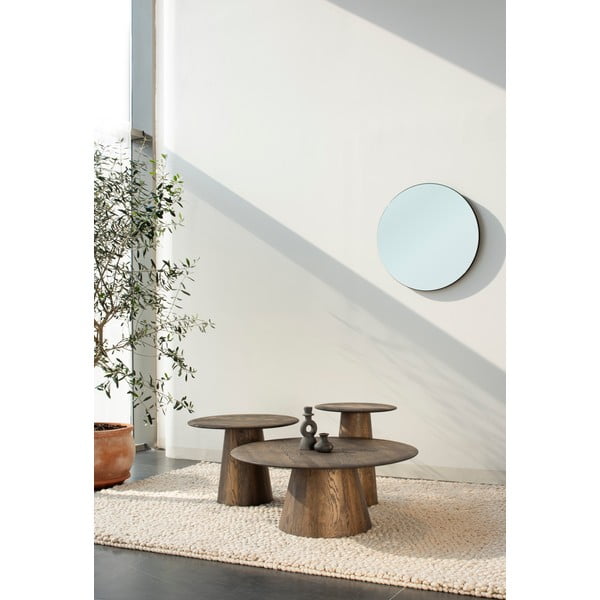 Okrągły stolik z litego drewna dębowego ø 40 cm Mushroom – Gazzda-image-2