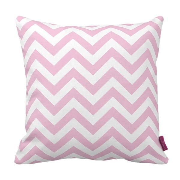 Różowo-biała poduszka Homemania Zig Zag Pink, 43x43 cm