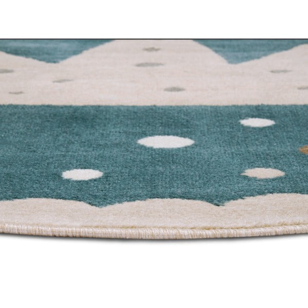 Niebieski dywan dziecięcy ø 100 cm Crown – Hanse Home-image-2