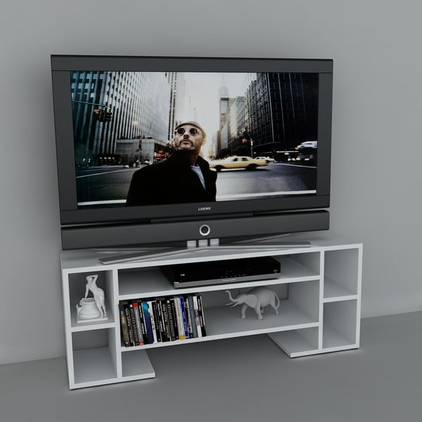 Stolik telewizyjny Romio White, 29,5x120x45,6 cm