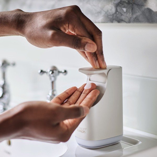 Beżowy plastikowy dozownik do mydła 350 ml Slim – Joseph Joseph-image-1