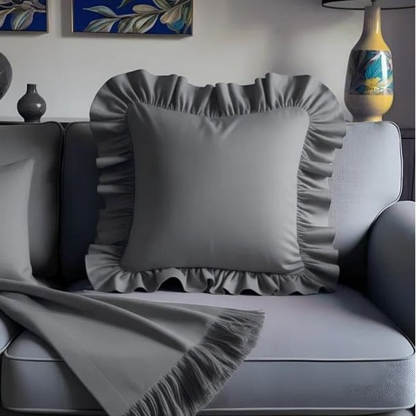 Poszewka na poduszkę z mieszanki bawełny 40x40 cm Ruffled – Mila Home-image-4