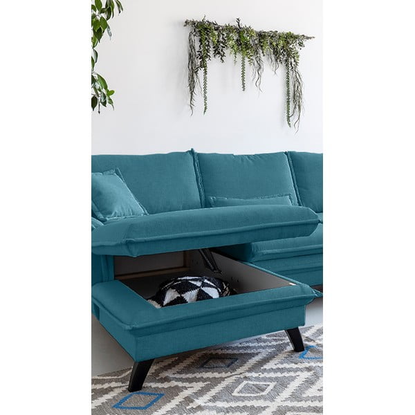 Turkusowy narożnik rozkładany Miuform Charming Charlie, lewostronny-image-4