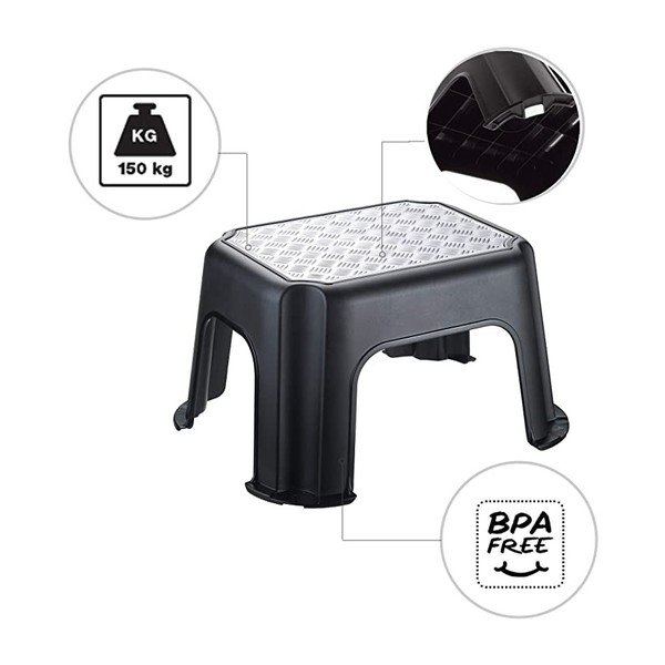 Czarny stołek Paso – Rotho-image-3