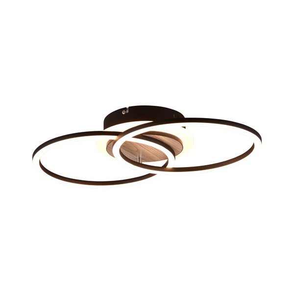Czarno-brązowa lampa sufitowa LED ze ściemniaczem 28x46 cm Giro – Reality-image-1